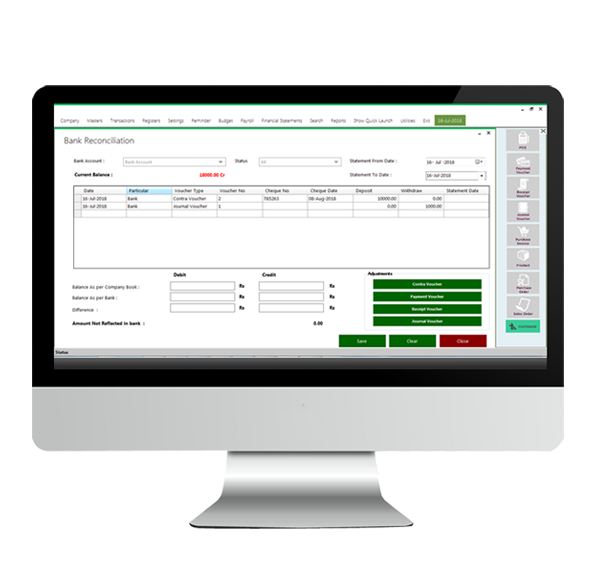 Inta Fixed Assets reconciliation and ledger controls screen
