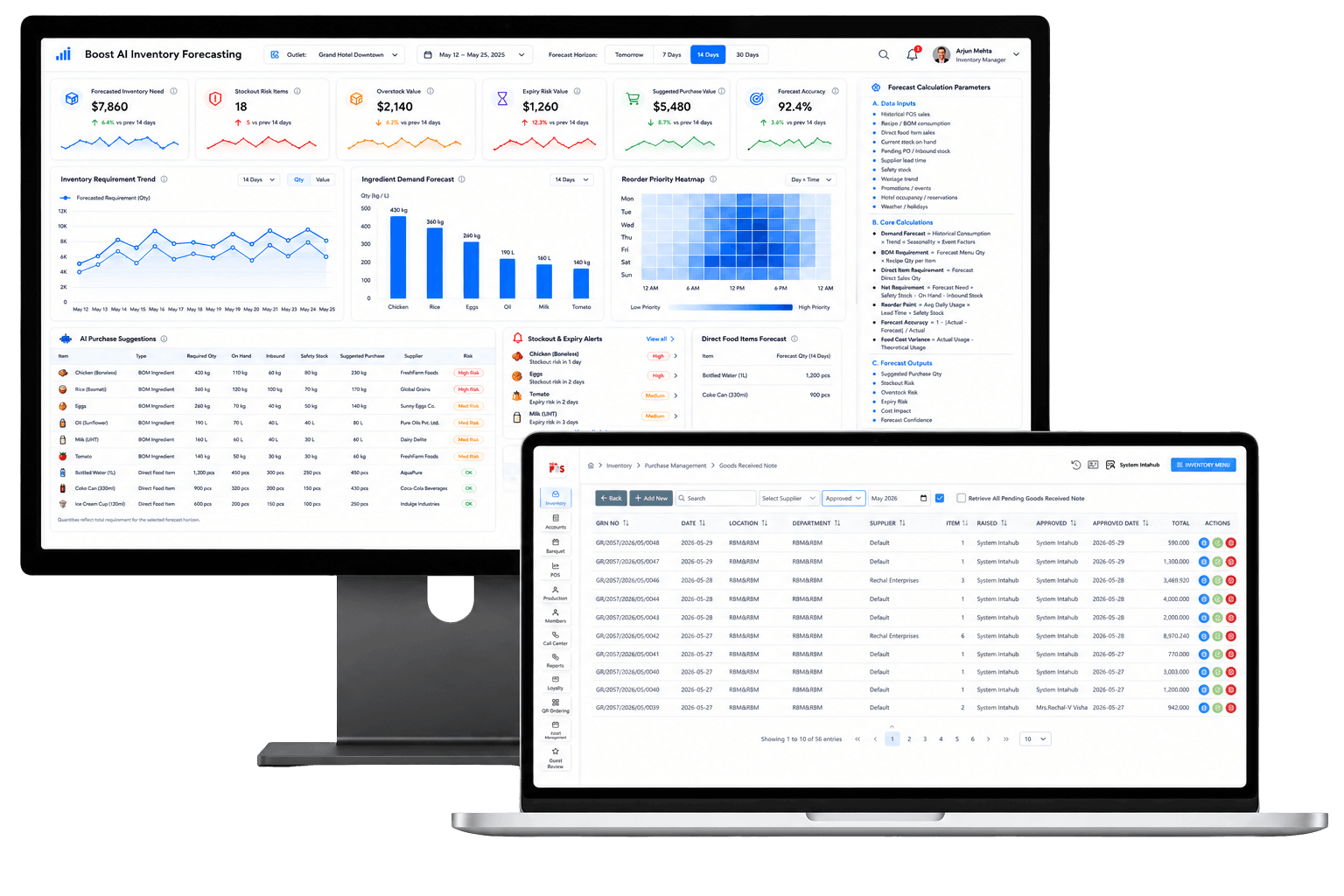 Inventory & Food Costing product preview