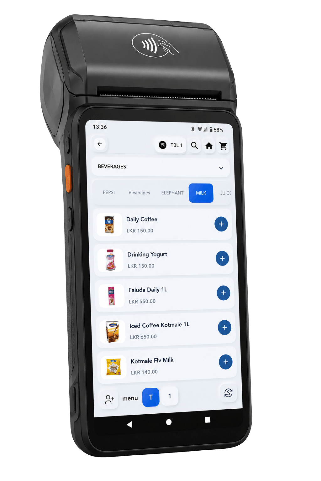 Mobile POS product preview