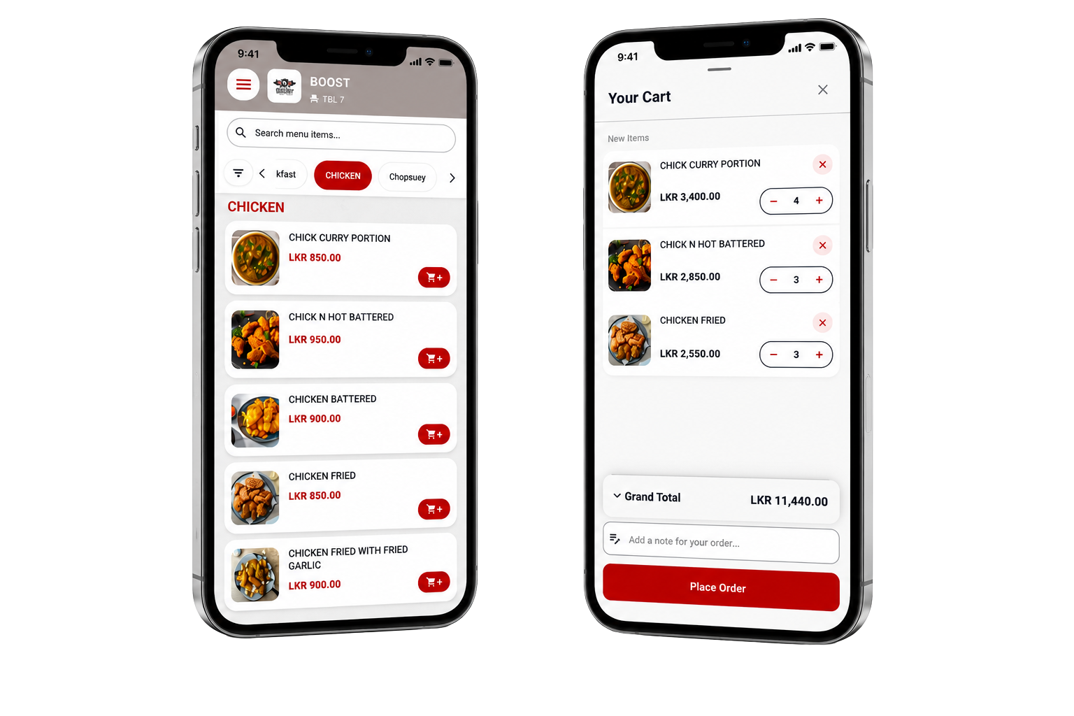 QR Ordering product preview